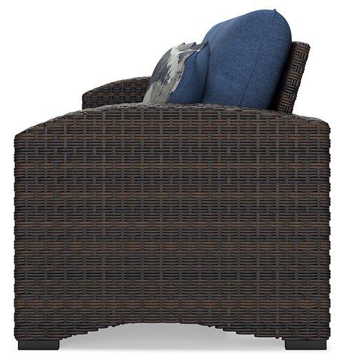 Windglow Outdoor Sofa with Cushion - Zara Furniture (Kissimmee,FL)