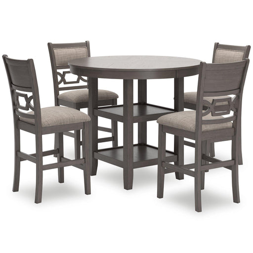 Wrenning Counter Height Dining Table and 4 Barstools (Set of 5) - Zara Furniture (Kissimmee,FL)