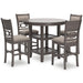 Wrenning Counter Height Dining Table and 4 Barstools (Set of 5) - Zara Furniture (Kissimmee,FL)