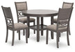 Wrenning Dining Table and 4 Chairs (Set of 5) - Zara Furniture (Kissimmee,FL)