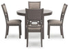 Wrenning Dining Table and 4 Chairs (Set of 5) - Zara Furniture (Kissimmee,FL)