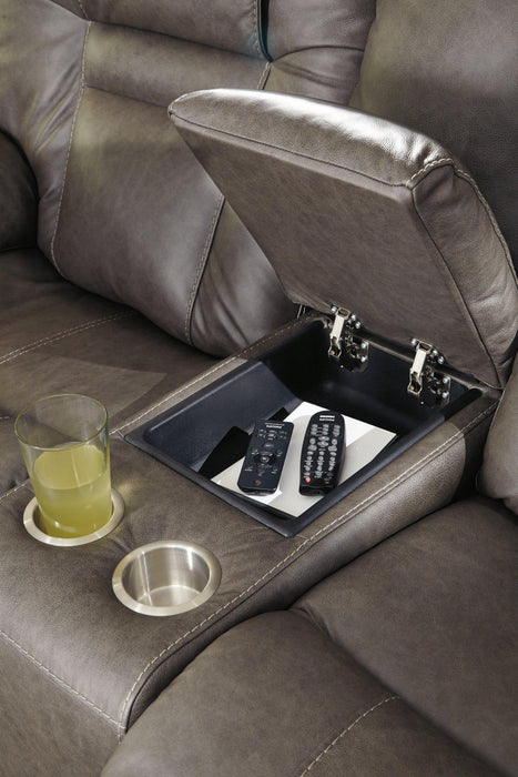 Wurstrow Power Reclining Loveseat with Console - Zara Furniture (Kissimmee,FL)