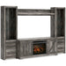 Wynnlow 4 - Piece Entertainment Center with Electric Fireplace - Zara Furniture (Kissimmee,FL)