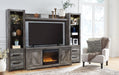 Wynnlow 4 - Piece Entertainment Center with Electric Fireplace - Zara Furniture (Kissimmee,FL)