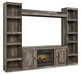 Wynnlow 4 - Piece Entertainment Center with Electric Fireplace - Zara Furniture (Kissimmee,FL)