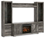 Wynnlow 4 - Piece Entertainment Center with Electric Fireplace - Zara Furniture (Kissimmee,FL)